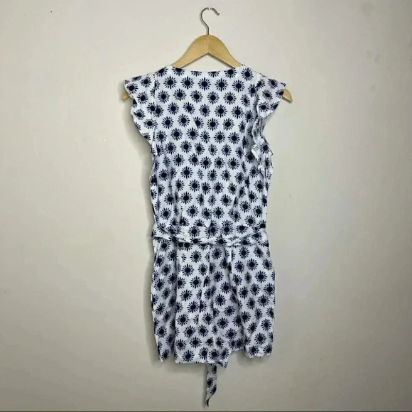 Loft Flutter Linen Romper Blue/White Floral Size 0 NWT New - Picture 5 of 5